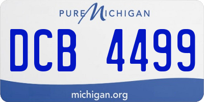 MI license plate DCB4499