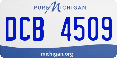 MI license plate DCB4509