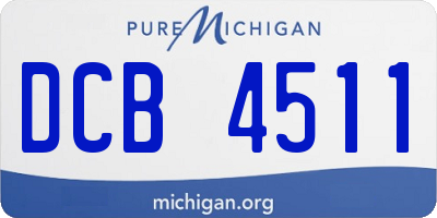 MI license plate DCB4511