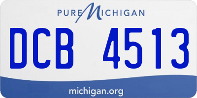 MI license plate DCB4513