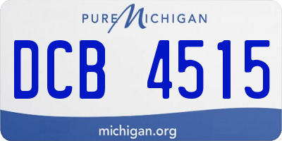 MI license plate DCB4515
