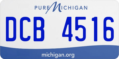 MI license plate DCB4516