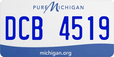 MI license plate DCB4519