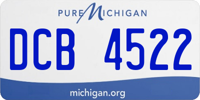 MI license plate DCB4522