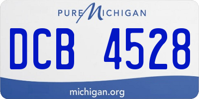 MI license plate DCB4528