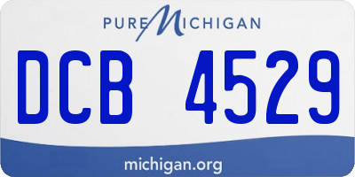 MI license plate DCB4529