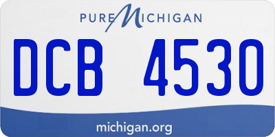 MI license plate DCB4530
