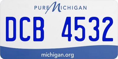 MI license plate DCB4532