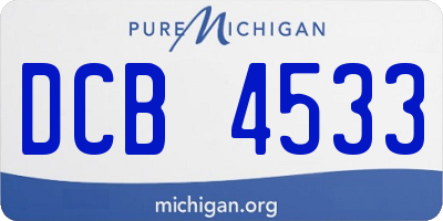 MI license plate DCB4533