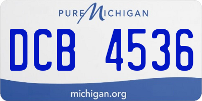 MI license plate DCB4536