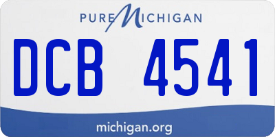 MI license plate DCB4541
