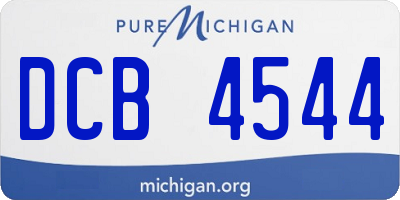 MI license plate DCB4544