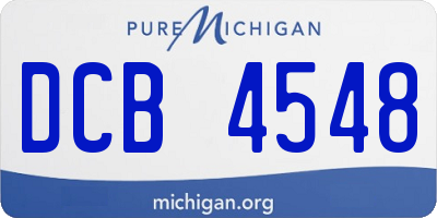 MI license plate DCB4548