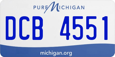 MI license plate DCB4551