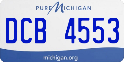 MI license plate DCB4553