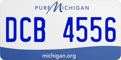 MI license plate DCB4556
