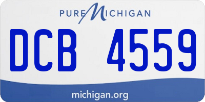 MI license plate DCB4559