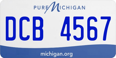 MI license plate DCB4567