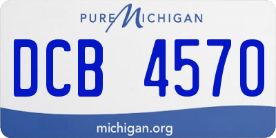 MI license plate DCB4570