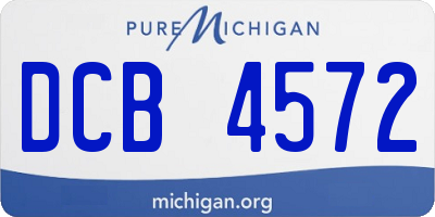 MI license plate DCB4572