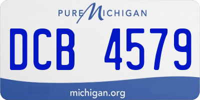 MI license plate DCB4579