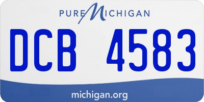 MI license plate DCB4583