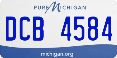 MI license plate DCB4584