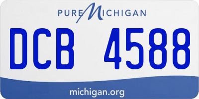 MI license plate DCB4588