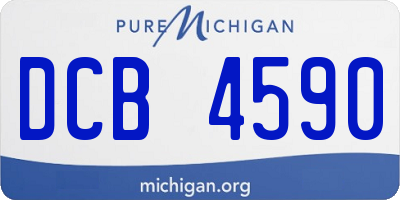 MI license plate DCB4590