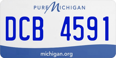 MI license plate DCB4591