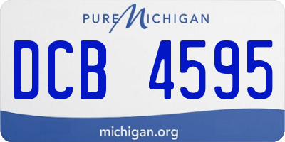 MI license plate DCB4595