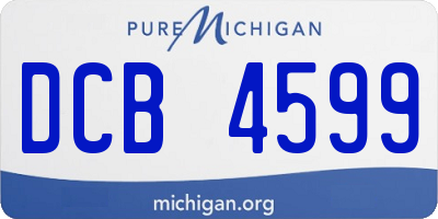 MI license plate DCB4599