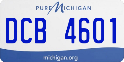 MI license plate DCB4601