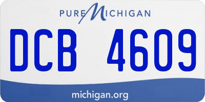 MI license plate DCB4609