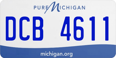 MI license plate DCB4611