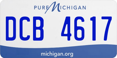 MI license plate DCB4617