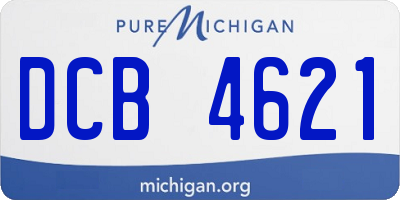 MI license plate DCB4621