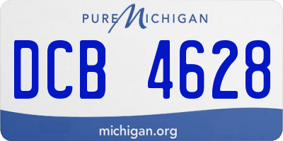 MI license plate DCB4628