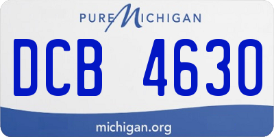MI license plate DCB4630