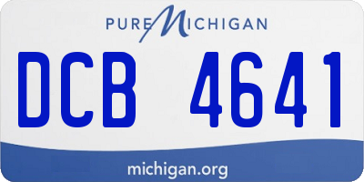 MI license plate DCB4641