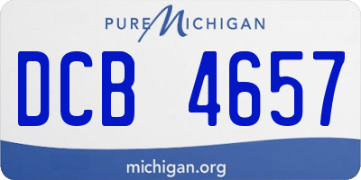 MI license plate DCB4657