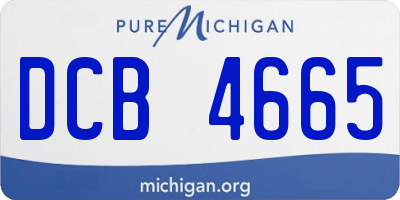 MI license plate DCB4665