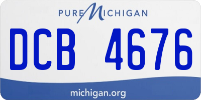 MI license plate DCB4676