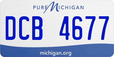 MI license plate DCB4677