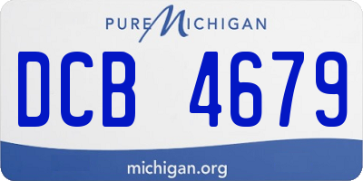 MI license plate DCB4679
