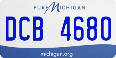 MI license plate DCB4680