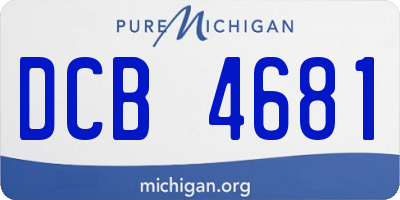 MI license plate DCB4681