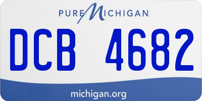 MI license plate DCB4682