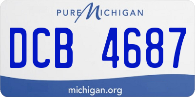 MI license plate DCB4687
