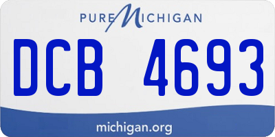 MI license plate DCB4693